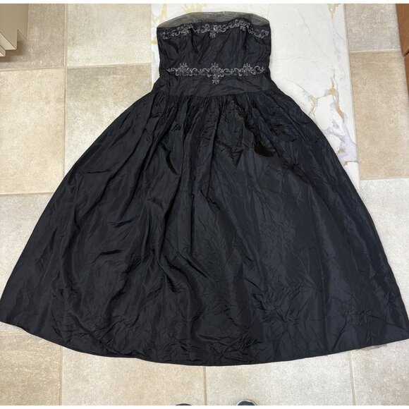 Strapless Goth Steampunk Gown Size M Halloween Ball Gothic Bride Masquerade Vamp - Picture 2 of 15